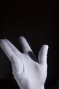 Hand in white glove