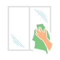 Hand Wiping Window Icon