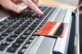 Hand of a woman with credit card Royalty Free Stock Photo