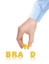 Hand and word Brand