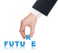 Hand and word Future Royalty Free Stock Photo