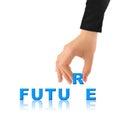 Hand and word Future Royalty Free Stock Photo