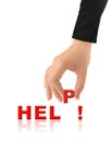 Hand and word Help Royalty Free Stock Photo