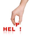 Hand and word Help Royalty Free Stock Photo