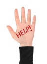 Hand and word Help Royalty Free Stock Photo