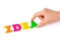 Hand and word Idea Royalty Free Stock Photo