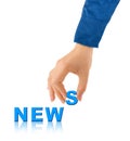 Hand and word News Royalty Free Stock Photo