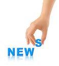 Hand and word News Royalty Free Stock Photo