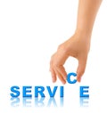 Hand and word Service Royalty Free Stock Photo