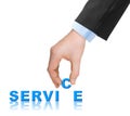 Hand and word Service Royalty Free Stock Photo