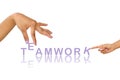 Hand and word Teamwork Royalty Free Stock Photo