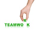 Hand and word Teamwork Royalty Free Stock Photo