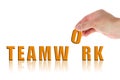 Hand and word Teamwork Royalty Free Stock Photo