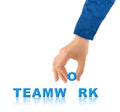 Hand and word Teamwork Royalty Free Stock Photo