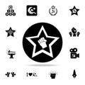hand of a worker in a star icon. Detailed set of communism and socialism icons. Premium graphic design. One of the collection Royalty Free Stock Photo