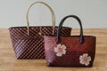 Hand woven Bags from Krajood, a kind of sea grass