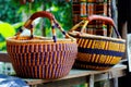 Hand woven baskets Royalty Free Stock Photo