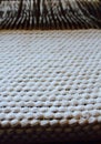 Hand woven cotton rug Royalty Free Stock Photo