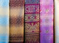 Hand woven fabrics Royalty Free Stock Photo