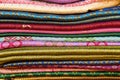 Hand woven fabrics Royalty Free Stock Photo