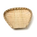 Hand-woven Storage Basket Handmade Bamboo Dustpan on white backg