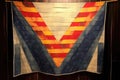 hand-woven tapestry with geometric patterns Royalty Free Stock Photo