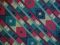 Hand woven textile background, Bhutan Royalty Free Stock Photo