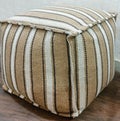 Hand Woven, tufted and braided Pouf seat with high resolution