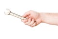 Hand with wrench Royalty Free Stock Photo