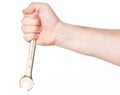 Hand with wrench Royalty Free Stock Photo