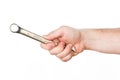 Hand with wrench Royalty Free Stock Photo