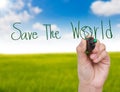 Hand write Save the world