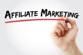 Hand writing Affiliate Marketing with marker, business concept