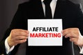 Hand writing Affiliate Marketing with marker, business concept