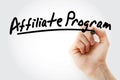 Hand writing Affiliate Program with marker