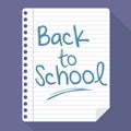 Hand Writing Back To School On a Paper Note Royalty Free Stock Photo