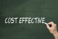 Hand writing on blackboard - Cost effective Royalty Free Stock Photo