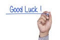 Hand Writing Good Luck