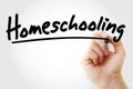 Hand writing Homeschooling with marker Royalty Free Stock Photo