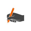 Hand Writing Icon, Simple Vector