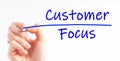 Hand writing inscription Customer Focus with marker, concept Royalty Free Stock Photo