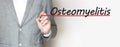 Hand writing inscription OSTEOMYELITIS with marker, concept Royalty Free Stock Photo