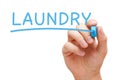 Laundry Handwritten With Blue Marker Royalty Free Stock Photo