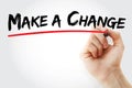 Hand writing Make a Change with marker, concept background Royalty Free Stock Photo