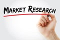 Hand writing Market Research with marker, concept background Royalty Free Stock Photo