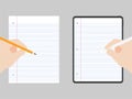 Concept idea of white paperless go green