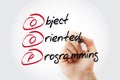 OOP Object Oriented Programming with marker, acronym business concept Royalty Free Stock Photo