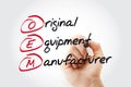 OEM - Original Equipment Manufacturer text with marker, concept background Royalty Free Stock Photo