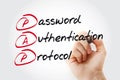 Hand writing PAP Password Authentication Protocol with marker, acronym business concept