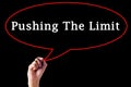 Hand Writing Pushing The Limits Royalty Free Stock Photo